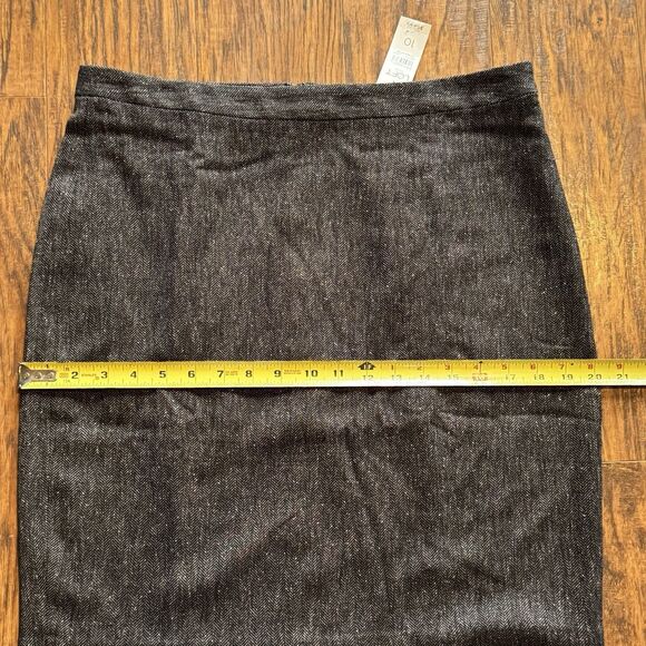 NWT Loft Pencil Skirt Womens Size 10 Brown Tweed Straight Lined NWT - Picture 9 of 12